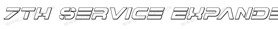 7th Service Expanded Italic字体转换